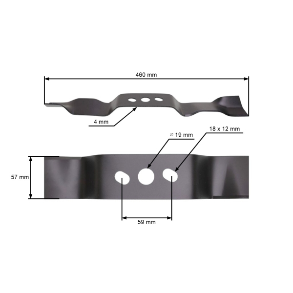 Mulchmesser 46 cm (18") für Rasenmäher NAC (OEM WR-480 WR-098N)