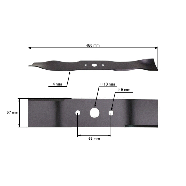Mulchmesser 48 cm (19") für Alpina Stiga Castel Garden Rasenmäher (OEM 81004366/2 81004395/1 1111-9192-01)