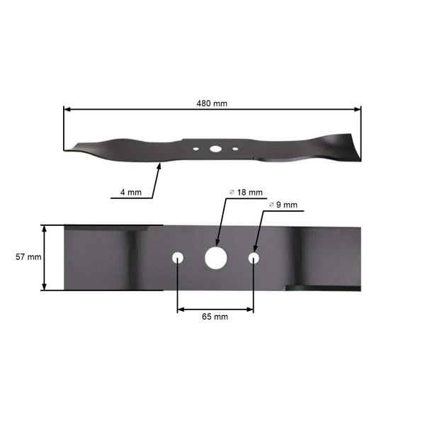 Mulchmesser 48 cm (19") für Alpina Stiga Castel Garden Rasenmäher (OEM 81004366/2 81004395/1 1111-9192-01)