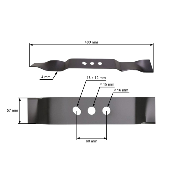 Mulchmesser 48 cm (19") für Rasenmäher NAC