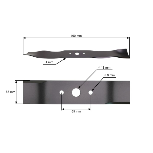 Mulchmesser 49 cm (19") für Gartentraktoren Alpina Castel Garden Stiga Iseki Mountfild (OEM 1136-1029-01 82004346/0 18100436/0)