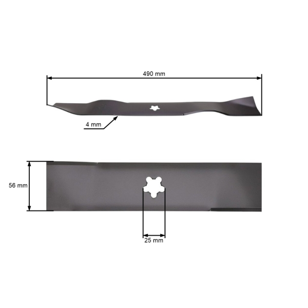 Mulchmesser 49 cm (19") für Gartentraktoren Husqvarna Partner McCulloch Poulan Jonsered Electrolux Flymo Rally (OEM 532193957 581116302 532192555)