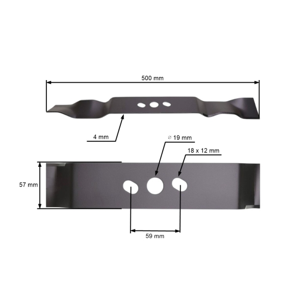 Mulchmesser 50 cm (20") für Rasenmäher NAC Einhell Handy WR-248N (OEM 3405760 652020901 65405-000041)