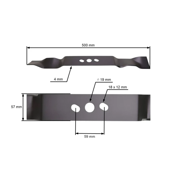 Mulchmesser 50 cm (20") für Rasenmäher NAC Einhell Handy WR-248N (OEM 3405760 652020901 65405-000041)