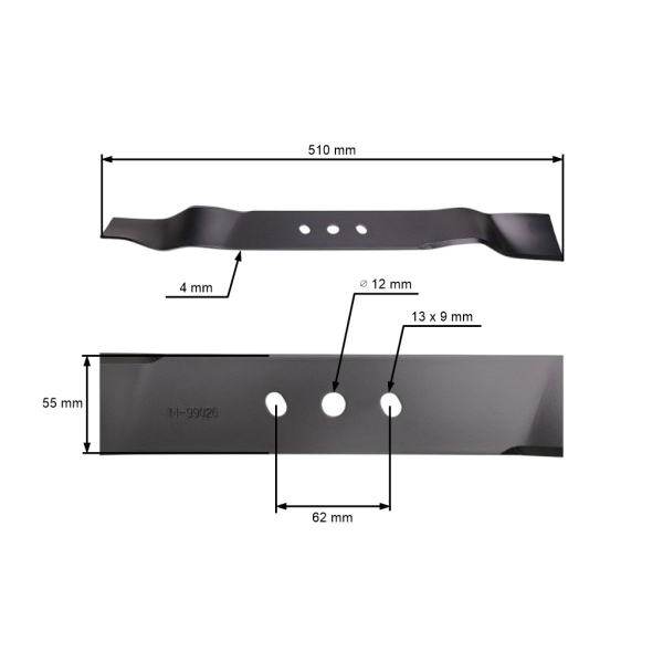 Mulchmesser 51 cm (20 ") für Rasenmäher Hortmasz Smoke Hortus Leroy Merlin Victus Nac