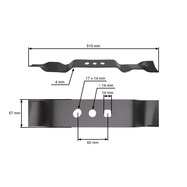 Mulchmesser 51 cm (20") für Rasenmäher NAC Krysiak Vega Ursus Hyundai