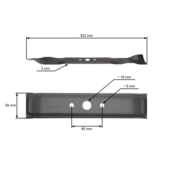 Mulchmesser 52,3 cm (21") für Rasenmäher Castel Garden Stiga Mountfield Alpina (OEM 1810044090 181004409/0)