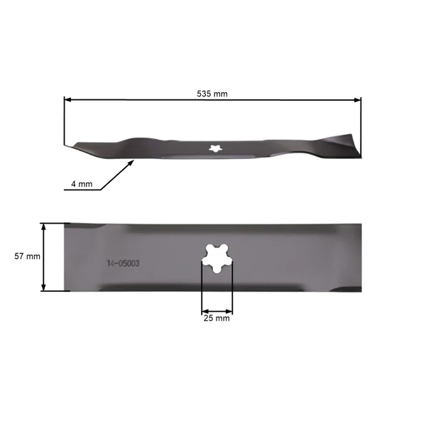 Mulchmesser 53,5 cm (21") für Husqvarna Partner McCulloch Poulan Jonsered Electrolux Gartentraktoren (OEM 532134149 539110460)