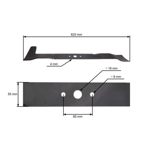 Mulchmesser 62 cm (24") Rechts für Alpina Castel Garden Stiga Honda Viking Iseki Gartentraktoren (OEM 61517020116 1136103301 CG82004350H0 82004350/0)