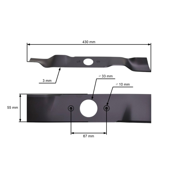 Mulchmesser für Hecht 543SW 543SWE 43 cm Motormäher (26300357401)