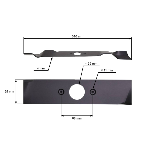 Mulchmesser für Hecht 553SW 5534SX 5534SWE 51 cm (26300248902) Motormäher