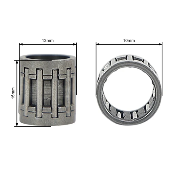 Nadelkolbenlager 10 mm x 13 mm x 15,5 mm für chinesische Motorsensen und Motorsensen aus dem Hobbymarkt mit einem Hubraum 43 ccm