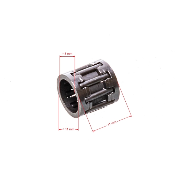 Nadelkolbenlager 8 mm x 11 mm x 11 mm für chinesische Motorsensen und Motorsensen aus dem Hobbymarkt mit einem Hubraumvon 26 ccm