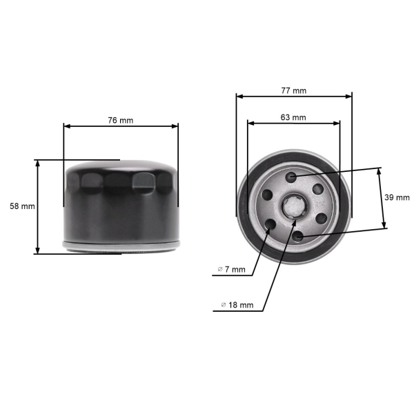 Ölfilter für Motoren und Marken Briggs & Stratton Vanguard Tecumseh Kohler Kawasaki Wacker John Deere Ariens Husqvarna AL-KO Alko MTD (OEM 492932 696854)