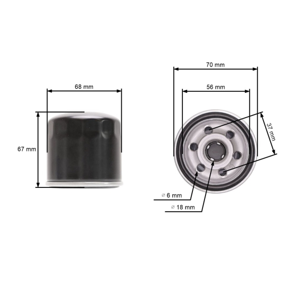 Ölfilter für Zongshen GB680 XP680 GB1000 Motoren (OEM 100004087-0001)