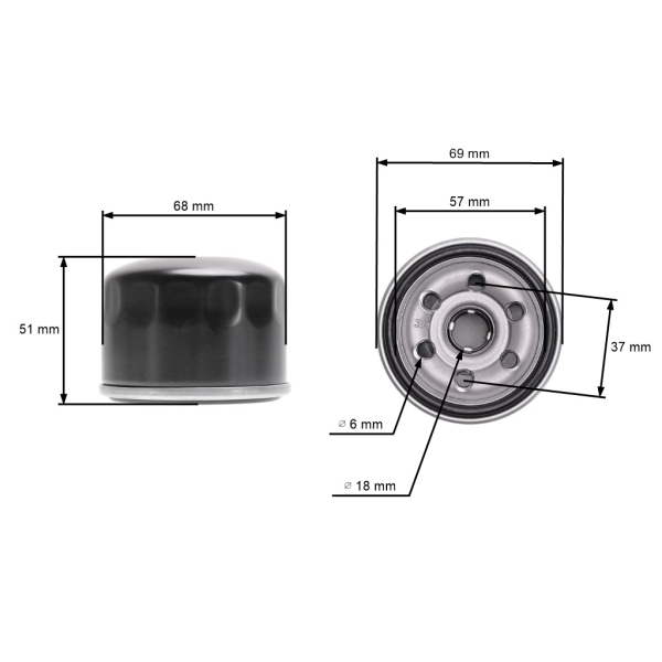 Ölfilter für Zongshen XP380 XP420 XP620 MTD Thorx OHV Loncin Motoren (OEM 100004088-0001 751-11501)
