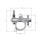 Ölpumpe für chinesische Kettensägen und Sägen aus Hobbymärkten Modelle 2500 und 3800
