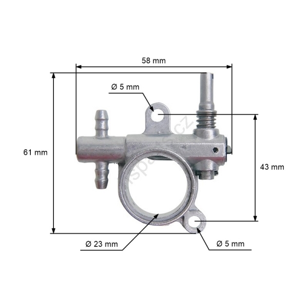 Ölpumpe für chinesische Kettensägen und Sägen für den Hobbymarkt mit einem Hubraum von 38 ccm