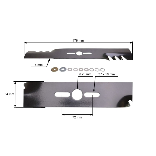 Oregon 47,6 cm (19") Universal Mulchmesser für Rasenmäher