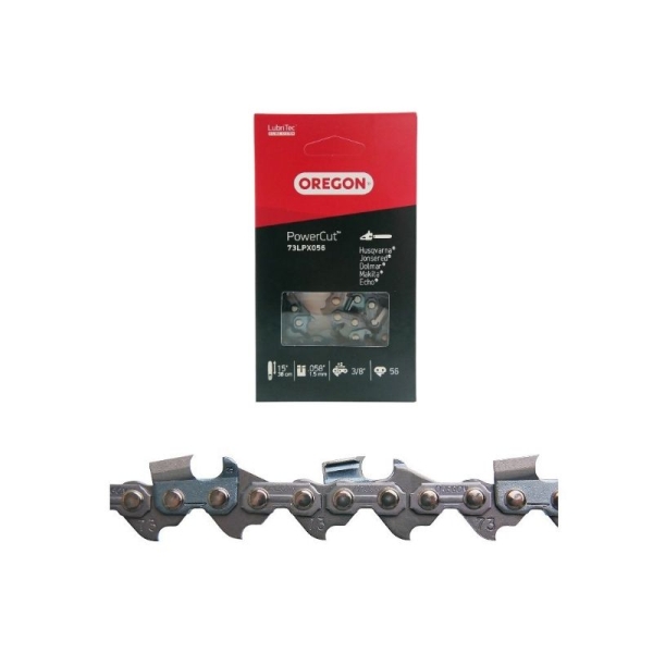 Oregon 73LPX056E Sägekette 3/8" .058" (1,5 mm) 56 Glieder Vierkantzahn für Husqvarna 154 254 262 357XP 359 365 372XP 560XP 455 281XP 288XP 298XP 385 394 395 562XP 570 575XP