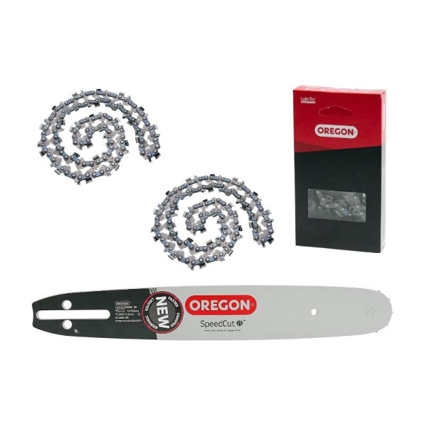 Oregon Combo Set Führungsschiene 33 cm + 2 x Sägekette für Kettensägen Husqvarna 55 345 357 435 450 460 550 Oleomac 940 947 956 Jonsered 2045 2152 2156 Dolmar 109 110 PS4600