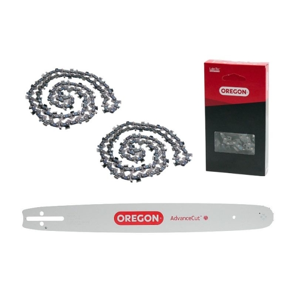 Oregon Combo Set Führungsschiene 45 cm + 2 x Sägekette für Kettensägen Husqvarna 55 345 357 435 450 460 550 Oleomac 940 947 956 Jonsered 2045 2152 2156 Dolmar 109 110 PS4600