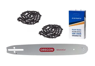 Oregon Führungsschiene 140SXEA095 14" (35 cm) 3/8" .050" (1,3 mm) + 2 x HS PARTS Sägekette 52 Glieder Vierkantzahn für Husqvarna 36 41 136 137 141 236 240 T435 335XPT 333 334 Jonsered 2035 2115 2117 2138 CS2234 CS2236T Solo 614 630 633 636