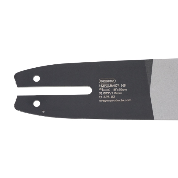 Oregon Führungsschiene 163PXLBA074 16" (40 cm) .325" .063" (1.6 mm) + 2 x HS PARTS Sägekette 62 Glieder Vierkantzahn