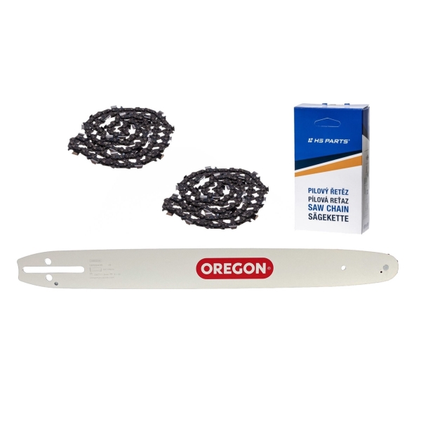 Oregon Führungsschiene 180SDEA095 18" (45 cm) 3/8" .050" (1,3 mm) + 2 x HS PARTS Sägekette 60 Glieder Vierkantzahn