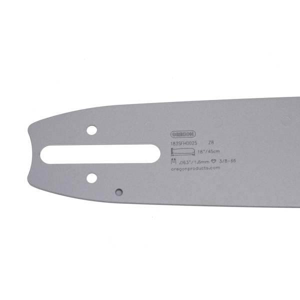 Oregon Führungsschiene 183SFHD025 18" (45 cm) 3/8" .063" (1,6 mm) + 2 x HS PARTS Sägekette 66 Glieder Vierkantzahn
