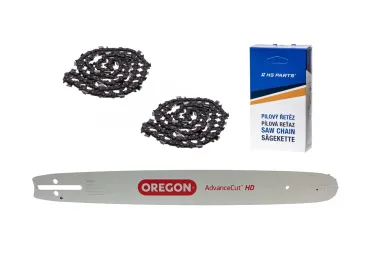 Oregon Führungsschiene 188SLBK095 18" (45 cm) .325" .058" (1,5 mm) + 2 x HS PARTS Sägekette 72 Glieder Vierkantzahn Oregon Führungsschiene 188SLBK095 18" (45 cm) .325" .058" (1,5 mm) + 2 x HS PARTS Sägekette 72 Glieder Vierkantzahn