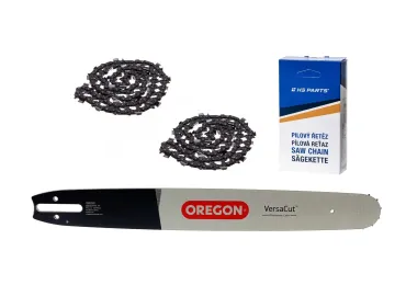 Oregon Führungsschiene 203VXLHD025 20" (50 cm) 3/8" .063" (1,6 mm) + 2 x HS PARTS Sägekette 72 Glieder Vierkantzahn