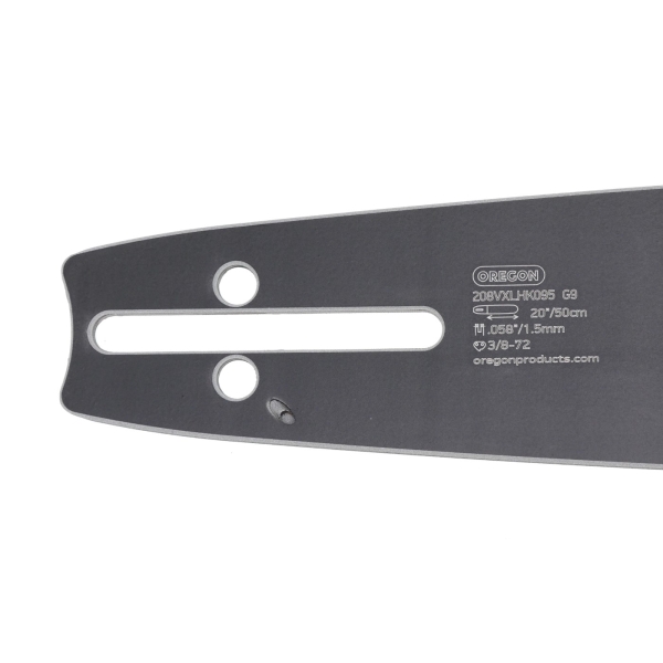 Oregon Führungsschiene 208VXLHK095 20" (50 cm) 3/8" .058" (1,5 mm) + 2 x HS PARTS Sägekette 72 Glieder Vierkantzahn