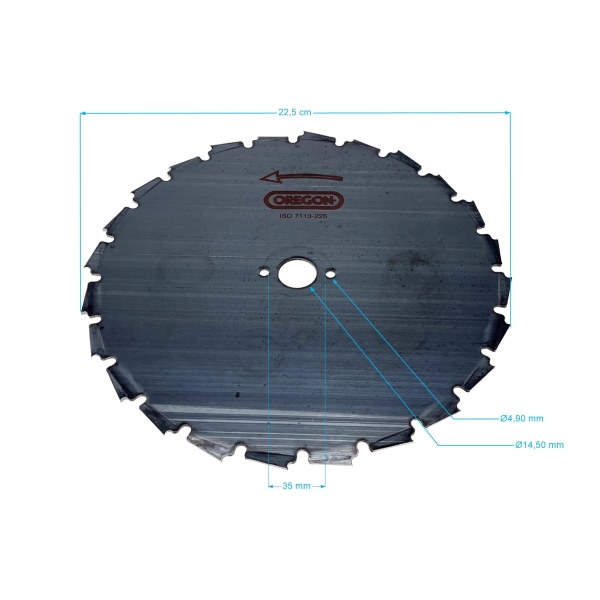 Oregon Stahl 24 Zahn Klinge EIA 225 mm x 1,8 mm x 20 mm für Freischneider Stihl