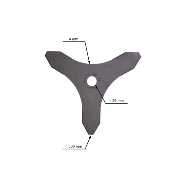 Oregon Stahl Universal Mähmesser 3 Zähne 300 mm x 4,0 mm für Freischneider und Motortrimmer Stihl Husqvarna Partner Jonsered Oleomac Dolmar Makita Honda