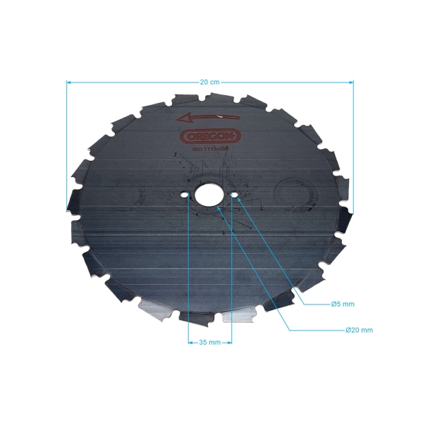 Oregon Stahlklinge 22 Zähne EIA 200 mm x 1,5 mm x 20 mm für Freischneider Stihl