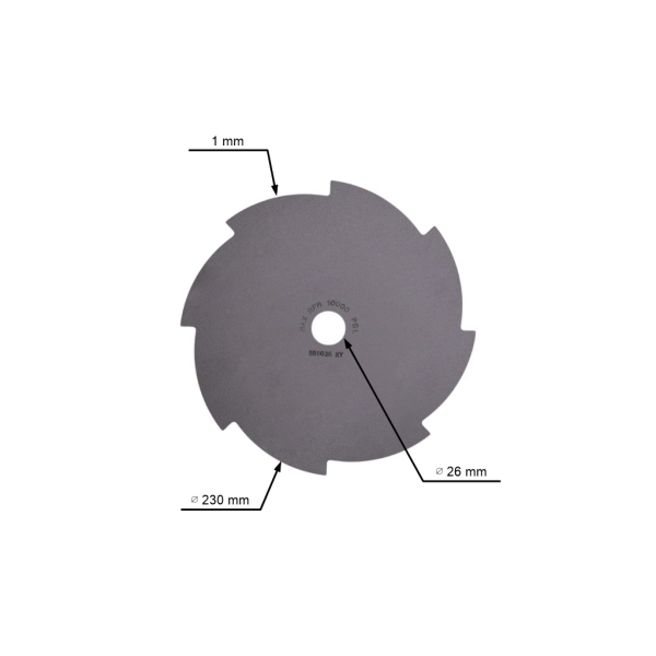 Oregon Steel Universal Mähmesser 8 Zähne Größe 230 mm x 1,4 mm für Freischneider