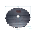 Oregon Steel Universal Schneidemesser EIA 24 Zähne 225 mm x 1,8 mm Bohrung 25,4 mm für Stihl Husqvarna Partner Jonsered Oleomac Dolmar Makita Honda Freischneider und Trimmer