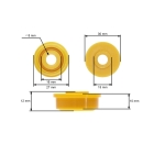 Oregon Universal Kunststoffrad 175 mm für Rasenmäher mit Reduzierung auf Innendurchmesser 8,2 mm 10,2 mm 12,2 mm 12,7 mm