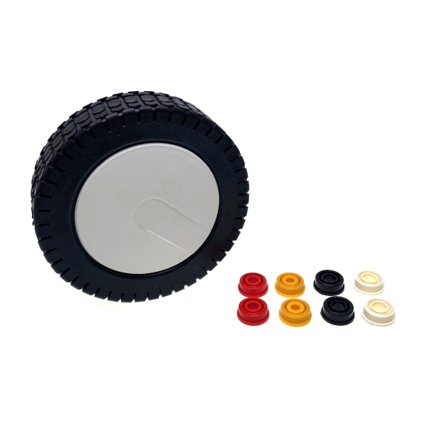 Oregon Universal Kunststoffrad 200 mm für Rasenmäher mit Reduzierung auf Innendurchmesser 8,2 mm 10,2 mm 12,2 mm 12,7 mm