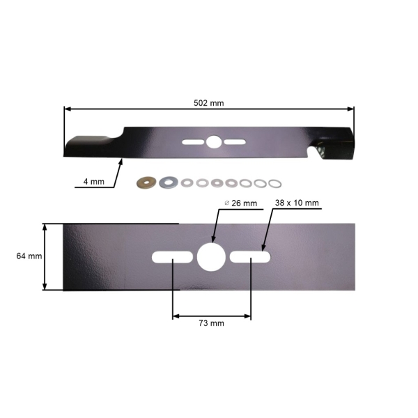 Oregon Universal-Mähmesser mit Reduzierstück 50,2 cm