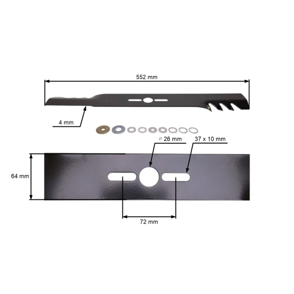 Oregon Universal-Mulchmesser für Husqvarna Murray Mäher und andere 55,2 cm mit Reduzierring
