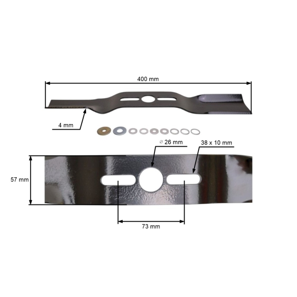 Oregon Universal-Mulchmesser mit Reduzierpad für Rasenmäher 40 cm