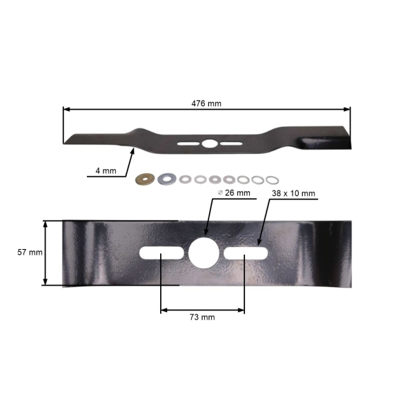 Oregon Universal-Schalldämpfermesser mit Reduzierpad für Rasenmäher 47,6 cm