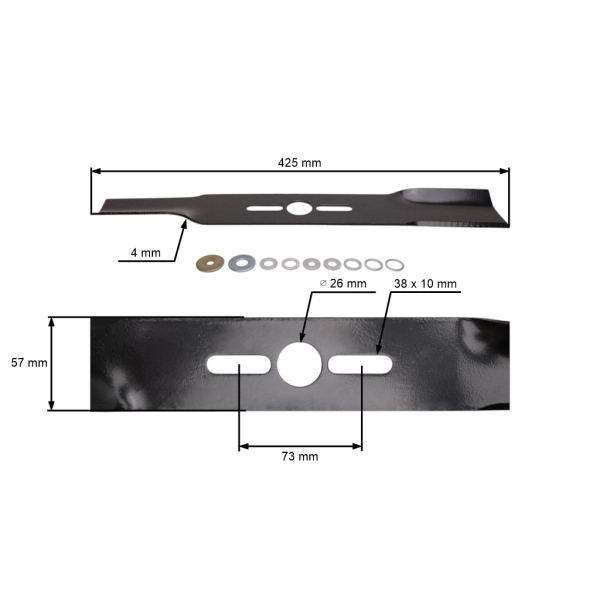 Oregon Universalmesser 42,5 cm (17") für Rasenmäher