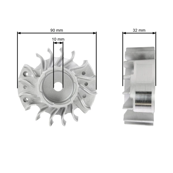 Polrad Lüfterrad für Kettensägen Stihl 017 018 MS170 MS180 (OEM 11304001201)