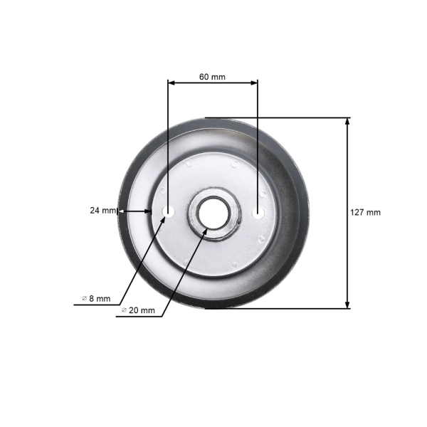 Riemenscheibe für Gartentraktor MTD (OEM 756-0486 956-0486 GB756-0486)