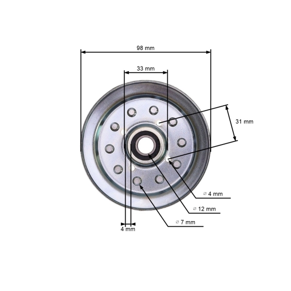 Riemenscheibe für Gartentraktoren AL-KO Alko Stihl Viking Brill Marina Masport (OEM 6170 760 1291 464454 464459 514106 464099)