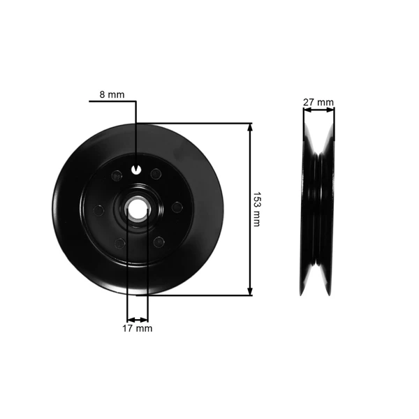 Riemenscheibe für Gartentraktoren MTD Cub Cadet Mac Allister Mastercut Efco Oleo-Mac (OEM 756-04050 956-04050)