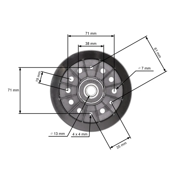 Riemenscheibe für Murray Snapper Gartentraktor (OEM 774089 774089MA 91801 91801MA M774089 M91801)